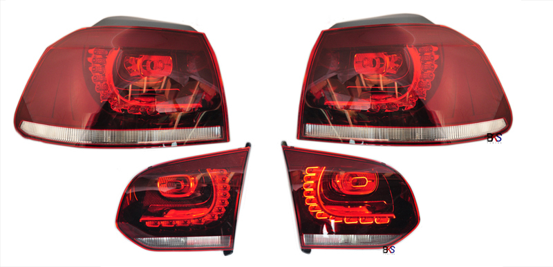 VW Golf MK6 LED Rückleuchten darkred_2